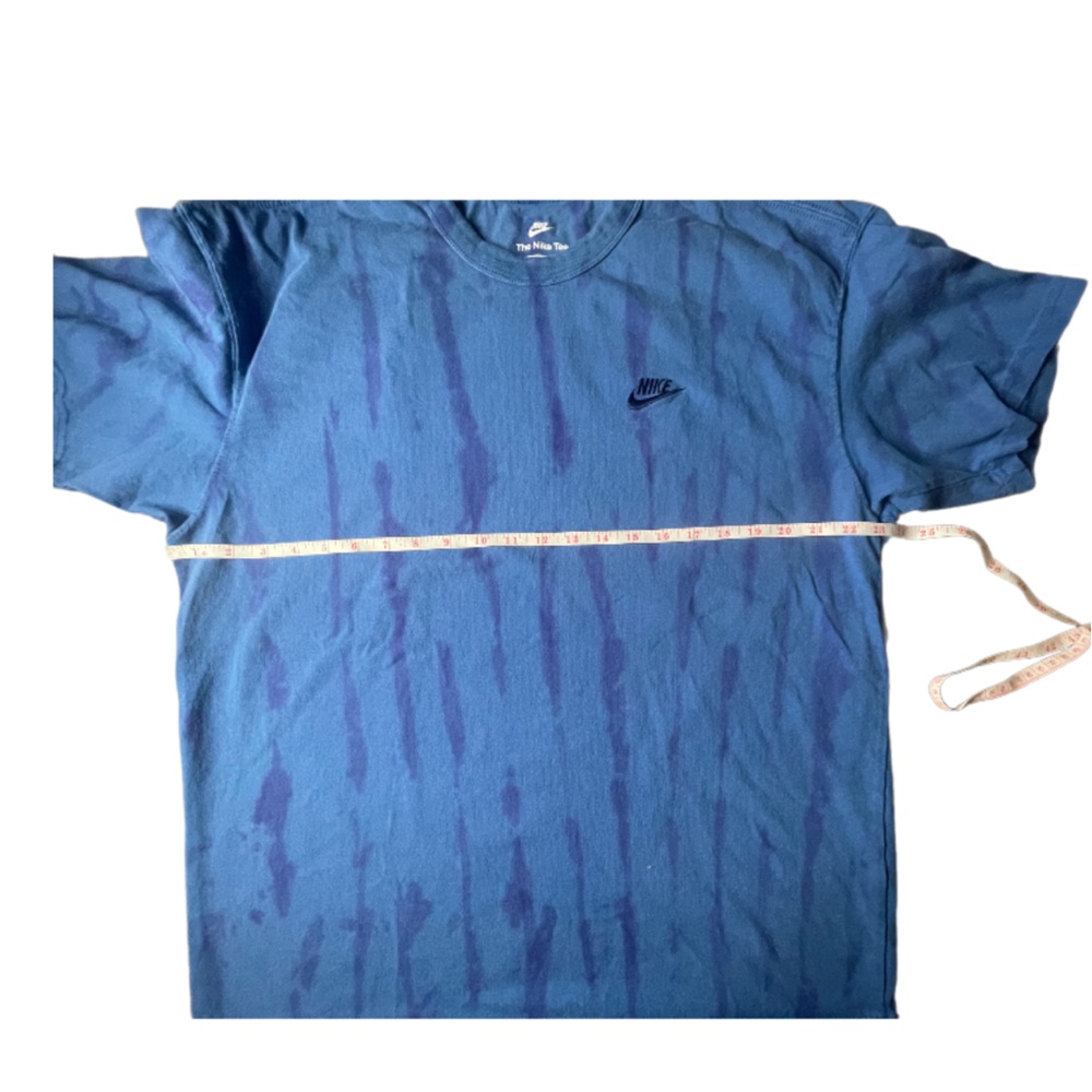 Nike Blue and Purple Tie-Dye Short Sleeve Tee